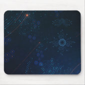 Blue Black Simple Technology Background Mousepad (Vorne)