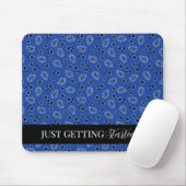 Blue & Black Small Paisley Mouse Pad Mousepad (Mit Mouse)
