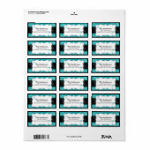 Blue Black Snowflake Winterurlaub Rücksendeadresse Adressaufkleber (Vorne)