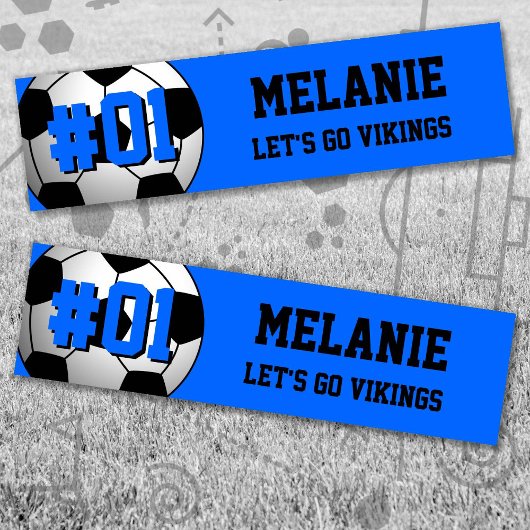 Blue Black Soccer Team Autoaufkleber