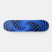 Blue & Black Spiral Graphics: Skateboard (Horizontal)