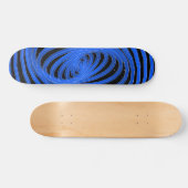 Blue & Black Spiral Graphics: Skateboard (Horizontal)