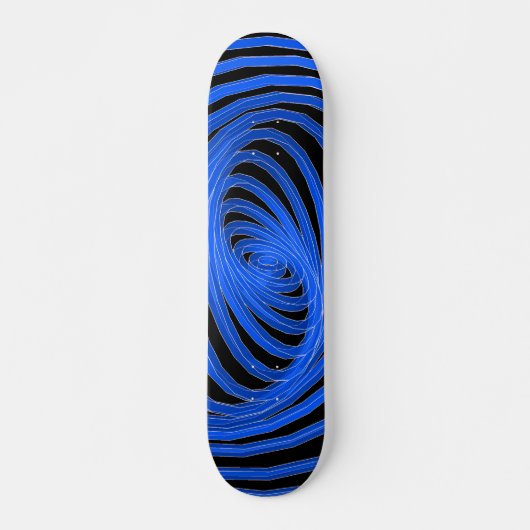 Blue & Black Spiral Graphics: Skateboard (Vorne)