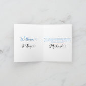 Blue & Black Splatter Floral Thank You Card Dankeskarte (Innenseite)