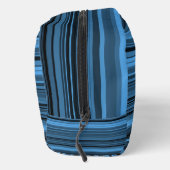 Blue Black Stripes Toilettenbeutel Waschbeutel (Rechts)