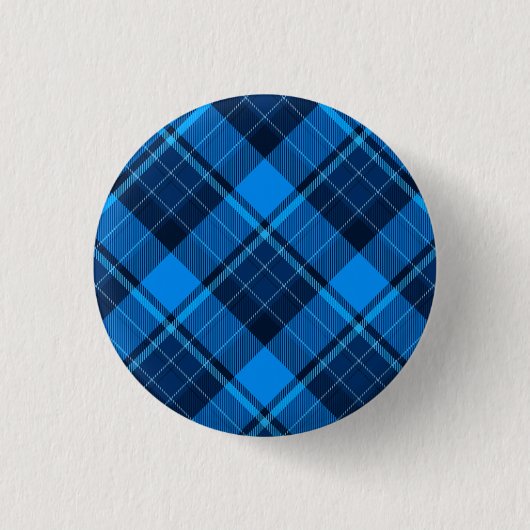 Blue Black Tartan Button (Vorderseite)
