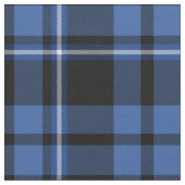 Blue Black Tartan Kariert schottisches Muster Stoff (Nahaufnahme)