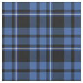 Blue Black Tartan Kariert schottisches Muster Stoff (Muster)