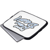 Blue/Black Text Proud New Dad Geschenke Laptopschutzhülle (Vorne Knopf)