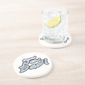 Blue/Black Text Proud New Dad Geschenke Sandstein Untersetzer (Seite)