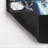 Blue Black Tropfen Mousepad (Ecke)
