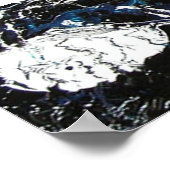 Blue Black Tropfen Poster (Ecke)
