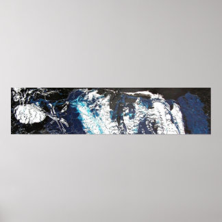 Blue Black Tropfen Poster