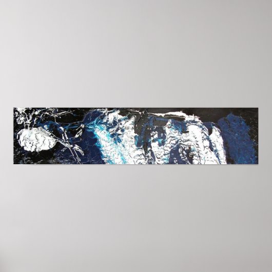 Blue Black Tropfen Poster (Vorne)