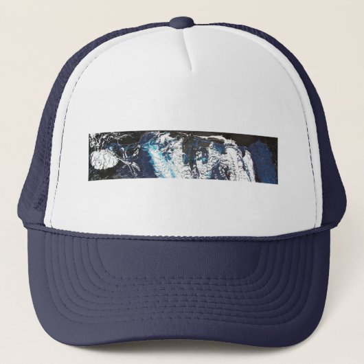 Blue Black Tropfen Truckerkappe (Vorderseite)