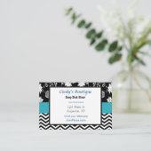 Blue, Black und White Business Card Visitenkarte (Stehend Vorderseite)