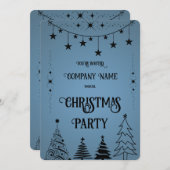 Blue & Black Urlaub Einladung (Vorne/Hinten)