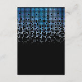 Blue Black Video Game Gamer Bar Mitzvah Begleitkarte (Rückseite)