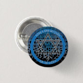 Blue Black Video Game Gamer Bar Mitzvah Button (Vorne & Hinten)