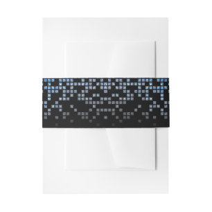 Blue Black Video Game Gamer Bar Mitzvah Einladungsbanderole