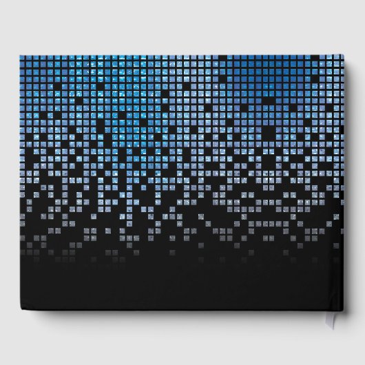 Blue Black Video Game Gamer Bar Mitzvah Gästebuch (Rückseite)