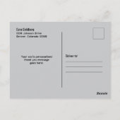 Blue Black Video Gamer Bar Mitzvah Vielen Dank Postkarte (Rückseite)