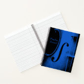 Blue Black Violin Music Lesson Practice Journal Notizblock (Innenseite)