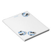 Blue Black Volleyballs Jungs individuelle Name Notizblock (angewinkelt)