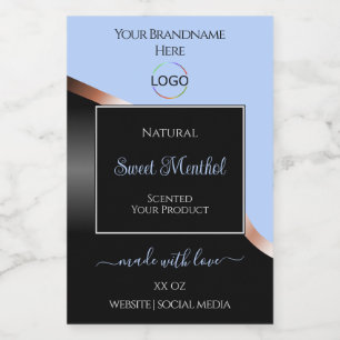 Blue Black Wavy Rose Gold mit Logo-Produktkennzeic Lebensmitteletikett