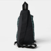 Blue Black Weave Muster Sling Bag (Rückseite)