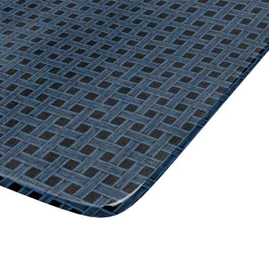 Blue Black Weave Pattern Schneidebrett (Ecke)