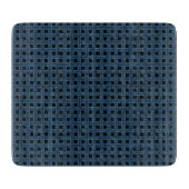 Blue Black Weave Pattern Schneidebrett (Vorderseite)