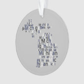 Blue, Black & White Michigan Ornament (Vorderseite)