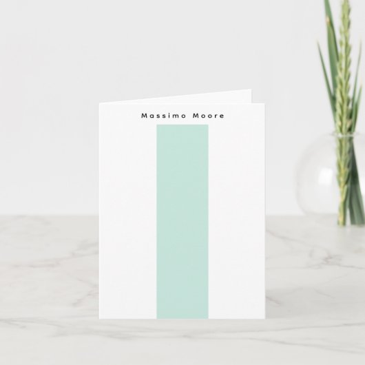 Blue Black White Plain Elegant Own Name (Vorderseite)