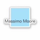 Blue Black White Plain Elegant Own Name Aufkleber (Vorderseite)