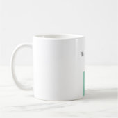 Blue Black White Plain Elegant Own Name Kaffeetasse (Links)