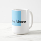 Blue Black White Plain Elegant Own Name Kaffeetasse (VorderseiteRechts)