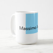 Blue Black White Plain Elegant Own Name Kaffeetasse (Vorderseite Links)