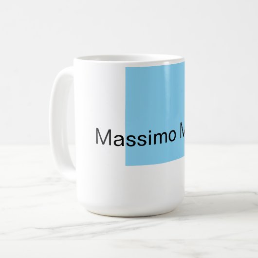 Blue Black White Plain Elegant Own Name Kaffeetasse (Vorderseite Links)