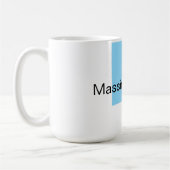 Blue Black White Plain Elegant Own Name Kaffeetasse (Links)
