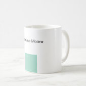 Blue Black White Plain Elegant Own Name Kaffeetasse (VorderseiteRechts)