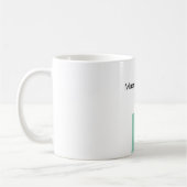 Blue Black White Plain Elegant Own Name Kaffeetasse (Links)