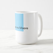 Blue Black White Plain Elegant Own Name Kaffeetasse (VorderseiteRechts)