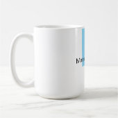 Blue Black White Plain Elegant Own Name Kaffeetasse (Links)