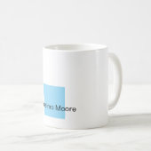 Blue Black White Plain Elegant Own Name Kaffeetasse (VorderseiteRechts)