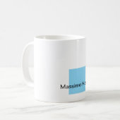 Blue Black White Plain Elegant Own Name Kaffeetasse (Vorderseite Links)
