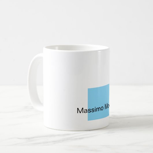 Blue Black White Plain Elegant Own Name Kaffeetasse (Vorderseite Links)