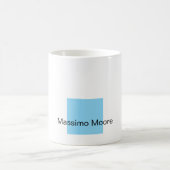 Blue Black White Plain Elegant Own Name Kaffeetasse (Mittel)