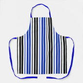 Blue Black White Stripes Pattern Design  Schürze (Vorderseite)
