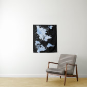 Blue Black World Map Design 75 Wandteppich (Beispiel)